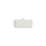 A WHITE QUILTED LAMBSKIN LEATHER PEARL CRUSH MINI FLAP BAG WITH GOLD HARDWARE - Foto 5