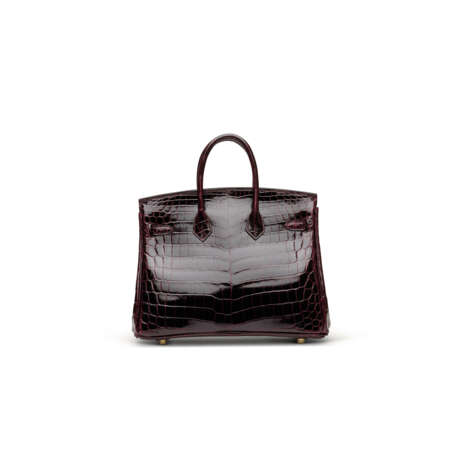 A SHINY BORDEAUX NILOTICUS CROCODILE BIRKIN 25 WITH GOLD HARDWARE - photo 4