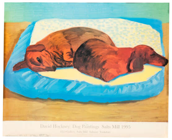David Hockney Dog Paintings Salt Mill 1995, "Dog Painting 43" - Foto 1