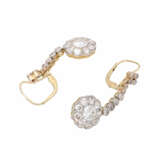 Earrings with fine old cut diamonds together ca. 3 ct, - Foto 3