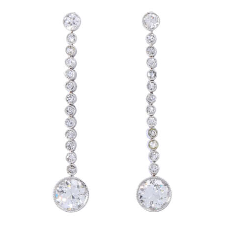 Pair of Art Deco earrings with 2 diamonds - фото 1