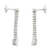 Pair of Art Deco earrings with 2 diamonds - фото 2