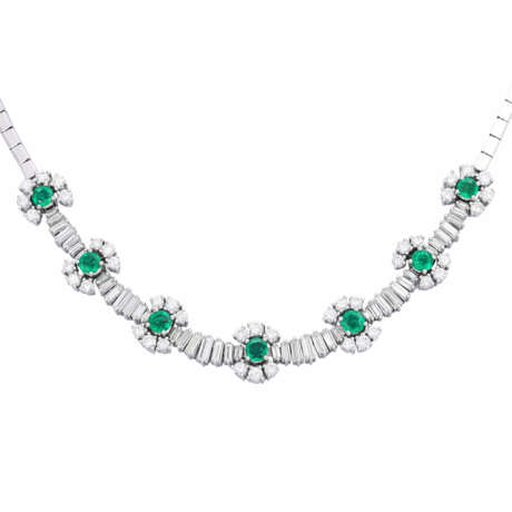 Jewelry set bracelet and necklace with emeralds - photo 4