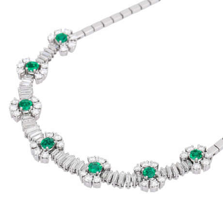 Jewelry set bracelet and necklace with emeralds - photo 6