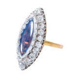 Ring with ultra fine moonstone and old cut diamonds - фото 5