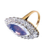 Ring with ultra fine moonstone and old cut diamonds - фото 6