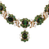 Necklace with fine green tourmalines and diamonds - photo 2