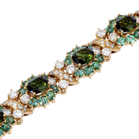 Bracelet with green tourmalines and diamonds - фото 4