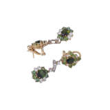 Pair of earrings with tourmalines and diamonds - фото 3