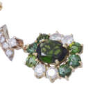 Pair of earrings with tourmalines and diamonds - фото 4