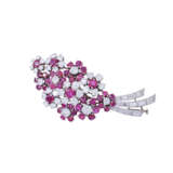 Brooch "Bouquet" with rubies and diamonds - Foto 1