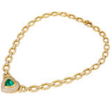 Necklace with fine faceted emerald in heart shape, ca. 6,24 ct - фото 3