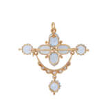 Pendant/brooch with aquamarines and diamonds - Foto 2