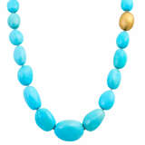 Highly delicate turquoise necklace in light baroque shape - Foto 2