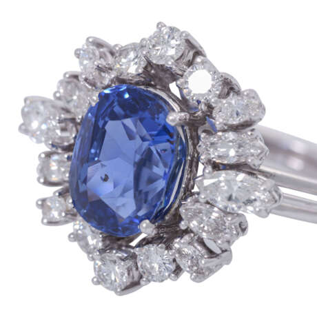 Ring with fine sapphire and diamonds total approx. 1,2 ct - Foto 5