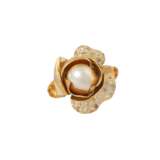 Ring with golden South Sea pearl and diamonds - photo 2