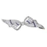 Bow brooch with diamonds total ca. 2 ct, - фото 1