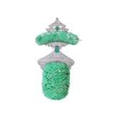 Brooch pendant with jadeite and diamonds - photo 1