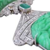 Brooch pendant with jadeite and diamonds - photo 5