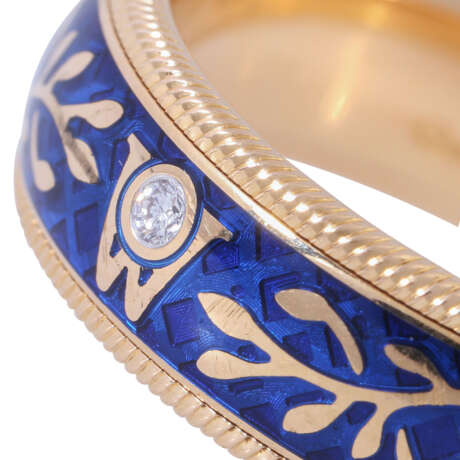 WELLENDORFF "Forget-me-not" rotating ring with diamond 0.017 ct, - фото 5