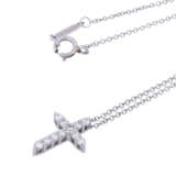 TIFFANY & CO necklace with pendant "Cross" with diamonds, - photo 4
