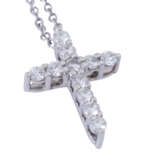 TIFFANY & CO necklace with pendant "Cross" with diamonds, - фото 5