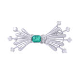 Brooch with fine emerald and diamonds - Foto 1
