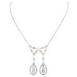 Art Deco necklace with old cut diamonds - фото 1