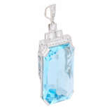 Art Deco pendant with fine aquamarine - photo 2