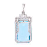 Art Deco pendant with fine aquamarine - photo 3