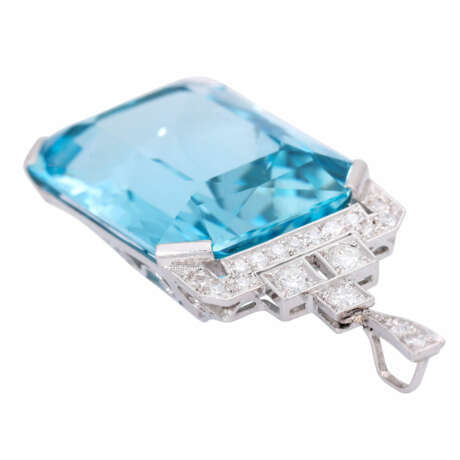 Art Deco pendant with fine aquamarine - photo 5