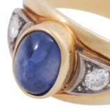 Ring with sapphire cabochon ca. 4,5 ct - Foto 5