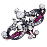 Brooch with central old cut diamond ca. 0,60 ct, - фото 4