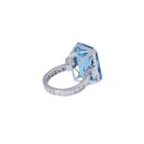 Ring with high fine aquamarine ca. 15 ct - Foto 3