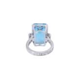 Ring with high fine aquamarine ca. 15 ct - Foto 4