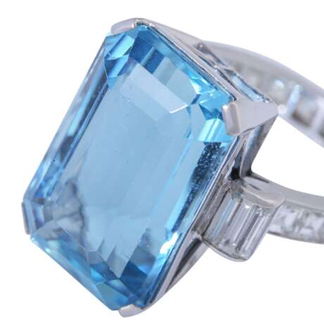 Ring with high fine aquamarine ca. 15 ct - photo 6