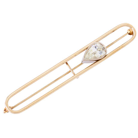 Bar brooch with diamond drops of ca. 2,6 ct, - Foto 4