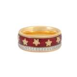WELLENDORFF Rotating ring "Cherry" with diamonds total ca. 0,55 ct, - фото 3
