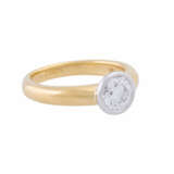 Solitaire ring with diamond of approx. 1.14 ct, - Foto 1