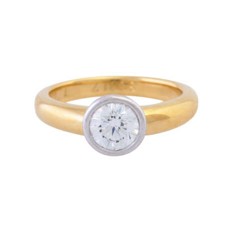 Solitaire ring with diamond of approx. 1.14 ct, - Foto 2