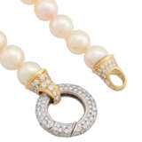 Necklace made of Akoya pearls with brilliant clasp, - Foto 6