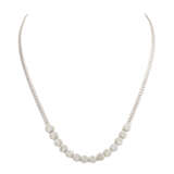Necklace with 14 diamonds total ca. 4,9 ct, - Foto 1
