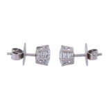 Pair of stud earrings with diamonds, - photo 3
