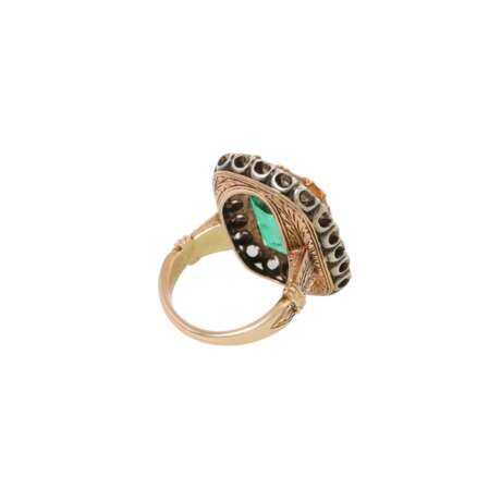 Ring with fine emerald ca. 12 ct, - photo 3
