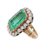 Ring with fine emerald ca. 12 ct, - фото 6