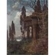 KNAB, FERDINAND (1834-1902) "Southern view with ruins of an ancient temple" 1885 - Auction prices