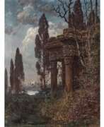 Ferdinand Knab. KNAB, FERDINAND (1834-1902) "Southern view with ruins of an ancient temple" 1885
