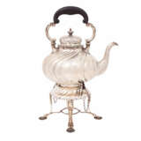 EDUARD WOLLENWEBER "Kettle on rechaud and teapot", early 20th c., 800s. Silver - photo 4
