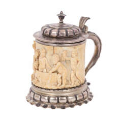 SCHLEISSNER & SÖHNE "Small lidded tankard" late 19th c.