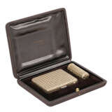 Noble set of powder compact and lipstick case, - photo 1